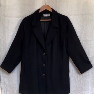 Vintage Forecaster Women's Black Wool Blazer Coat